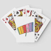 Farbenfrohe Xylophon-Instrumententafeln Spielkarten (Rückseite)