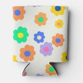 Farbenfrohe Y2K-Blume-Indie-Muster Dosenkühler (Vorderseite)