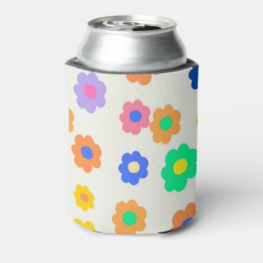 Farbenfrohe Y2K-Blume-Indie-Muster Dosenkühler (Kanne Rückseite)