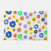 Farbenfrohe Y2K-Blume-Indie-Muster Fußmatte (Vorderseite)