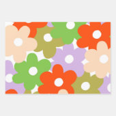 Farbenfrohe Y2K-Blume-Indie-Muster Geschenkpapier Set (Vorderseite 3)