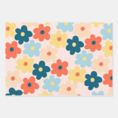 Farbenfrohe Y2K-Blume-Indie-Muster Geschenkpapier Set (Vorderseite 2)