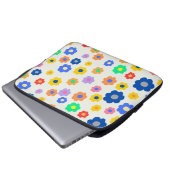 Farbenfrohe Y2K-Blume-Indie-Muster Laptopschutzhülle (Vorne Knopf)