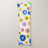 Farbenfrohe Y2K-Blume-Indie-Muster Seitenschläferkissen (Vorderseite Vertikal)