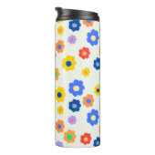 Farbenfrohe Y2K-Blume-Indie-Muster Thermosbecher (Nach rechts gedreht)
