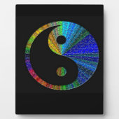 Farbenfrohe Yin and Yang Puzzle Fotoplatte (Vorderseite)