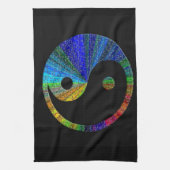 Farbenfrohe Yin and Yang Puzzle Geschirrtuch (Vertikal)