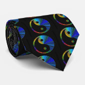 Farbenfrohe Yin and Yang Puzzle Krawatte (Gerollt)