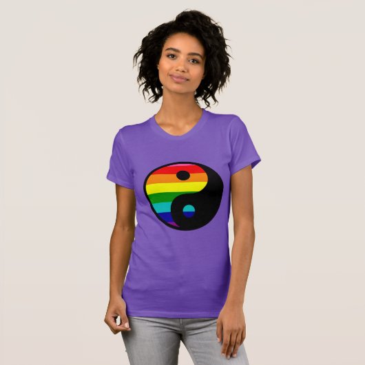 Farbenfrohe Yin Yang-Konstruktion T-Shirt (Vorne ganz)
