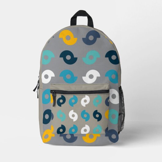 Farbenfrohe Yin-Yang-Muster Bedruckter Rucksack (Vorderseite)