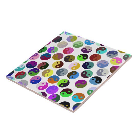 Farbenfrohe Ying Yang Pattern Fliese (Seite)