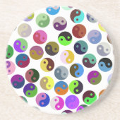 Farbenfrohe Ying Yang Pattern Getränkeuntersetzer (Vorne)