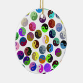 Farbenfrohe Ying Yang Pattern Keramik Ornament (Rechts)