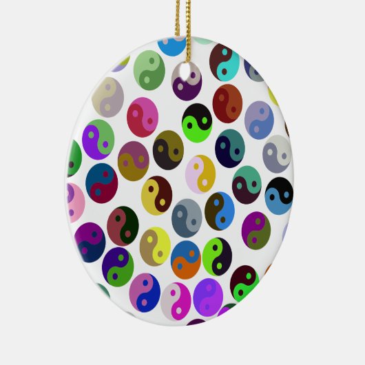 Farbenfrohe Ying Yang Pattern Keramik Ornament (Rechts)