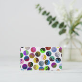Farbenfrohe Ying Yang Pattern Visitenkarte (Stehend Vorderseite)