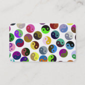 Farbenfrohe Ying Yang Pattern Visitenkarte (Vorderseite)