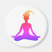 Farbenfrohe Yoga New Year Hat Magnet (Vorne)