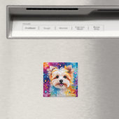 Farbenfrohe Yorkie Magnet zu Brighen (In Situ (Geschirrspüler))