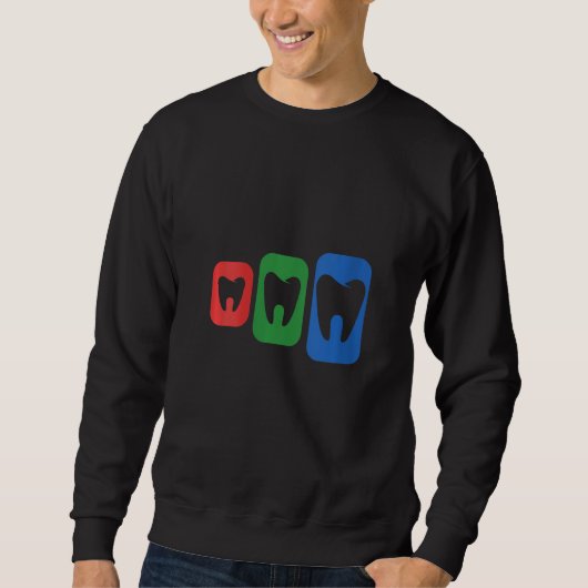 Farbenfrohe Zahnärztin Zahnärztin Sweatshirt (Vorderseite)