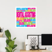 Farbenfrohe Zahnbehandlung Poster (Heimbüro)