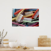 Farbenfrohe Zahnbürsten Poster (Küche)