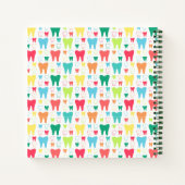 Farbenfrohe Zähne Notizblock (Rückseite)