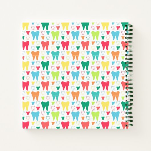 Farbenfrohe Zähne Notizblock (Rückseite)