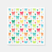 Farbenfrohe Zähne Serviette (Vorderseite)