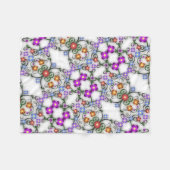 Farbenfrohe zarte Blume Fleecedecke (Vorderseite (Horizontal))