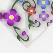 Farbenfrohe zarte Blume Fleecedecke (Ecke)