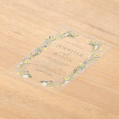 Farbenfrohe zarte Blumenzeremonie Acryleinladungen (Ablage )