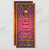 Farbenfrohe Zauberlampe Einladung zur Hochzeit (Vorne/Hinten)