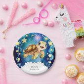 Farbenfrohe Zauberschildkröte zum Geburtstag Pappteller (Party)