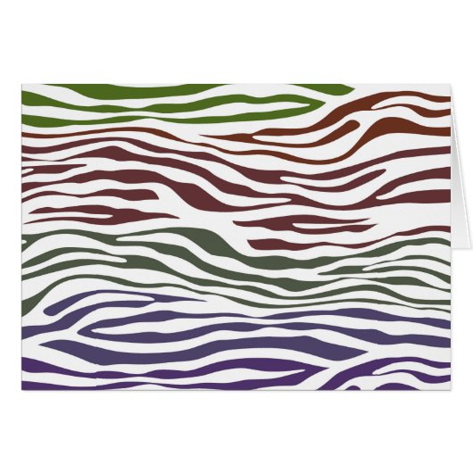 Farbenfrohe Zebra Abstrakt All Occassion Gruß (Vorderseite (Horizontal))