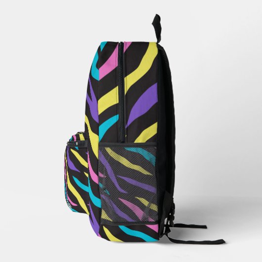 Farbenfrohe Zebra Muster Bedruckter Rucksack (Rechts)