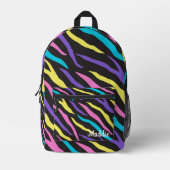 Farbenfrohe Zebra Muster Bedruckter Rucksack (Vorderseite)