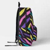 Farbenfrohe Zebra Muster Bedruckter Rucksack (Links)