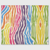 Farbenfrohe Zebra Muster Geschenkpapier (Flach)