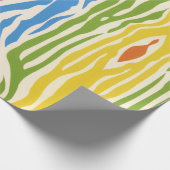 Farbenfrohe Zebra Muster Geschenkpapier (Ecke)