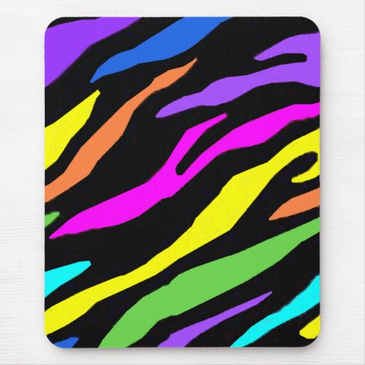 Farbenfrohe Zebra Muster - Mousepad (Vorne)
