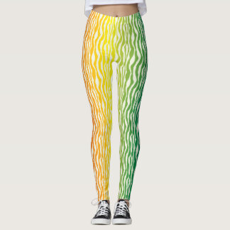 Farbenfrohe Zebra Muster Print Leggings