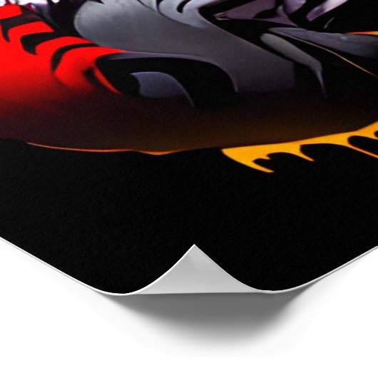 Farbenfrohe Zebra Poster (Ecke)