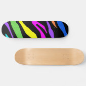 Farbenfrohe Zebra-Skateboard Skateboard (Horizontal)