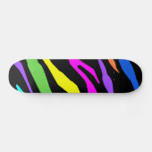 Farbenfrohe Zebra-Skateboard Skateboard (Horizontal)