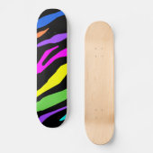 Farbenfrohe Zebra-Skateboard Skateboard (Vorderseite)