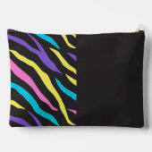 Farbenfrohe Zebra Streifen Muster Zubehör Beutel (Rückseite)