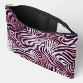 Farbenfrohe Zebra Streifen Muster Zubehörtasche (Offen)