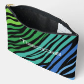Farbenfrohe Zebra Streifen Muster Zubehörtasche (Offen)