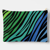 Farbenfrohe Zebra Streifen Muster Zubehörtasche (Rückseite)