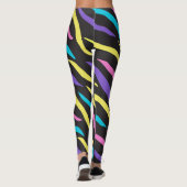 Farbenfrohe Zebra-Wildtiermuster Leggings (Rückseite)